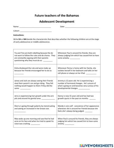 Adolescent development