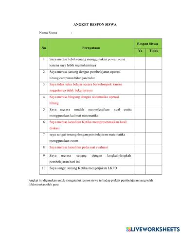 Angket siswa