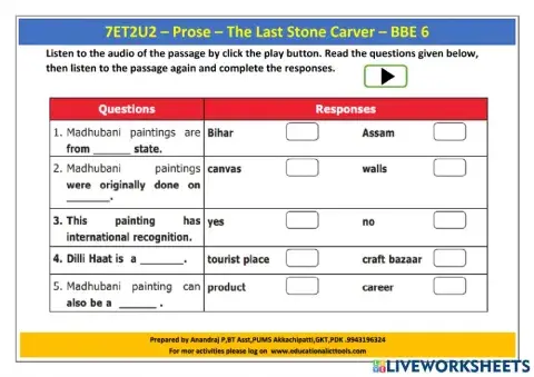 The Last Stone Carver - BBE6
