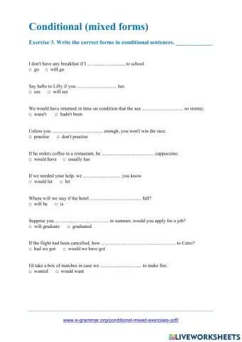 Conditional -mixed form