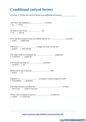 Conditional -mixed form