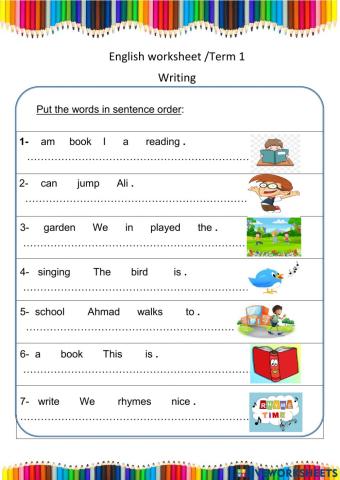 Sentence writing