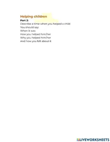 Speaking help children