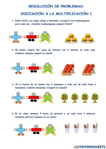 Iniciación problemas multiplicación 1