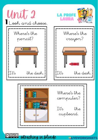 Prepositions: on - in - under
