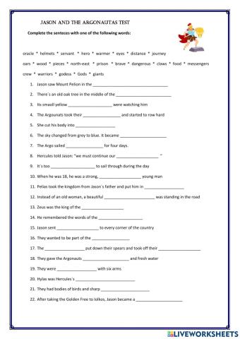 Jason and the argonauts test