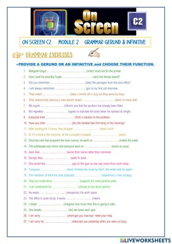 Verbs followed by gerund and infinitive