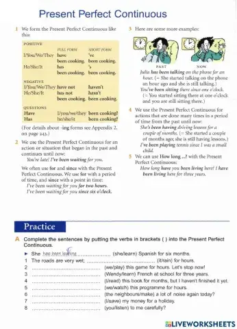 Basic Grammar-17 Present Perfect Continuous