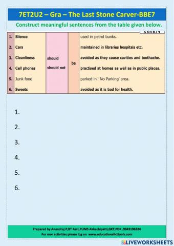 The Last Stone Carver - BBE 7