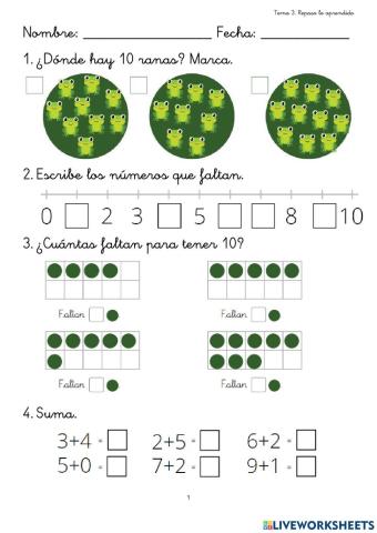 Repaso Matemáticas tema 3