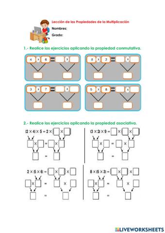 Lección Propiedad Asociativa y Conmutativa