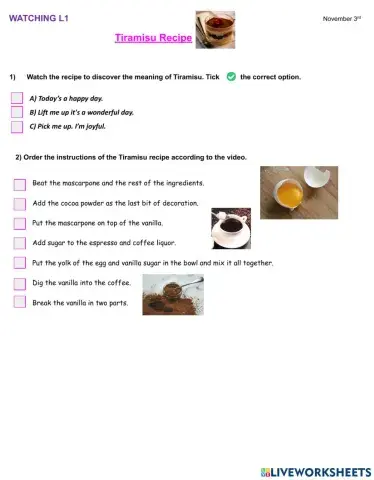 Watching L1 Tiramisu