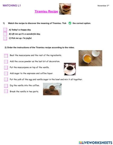 Watching L1 Tiramisu