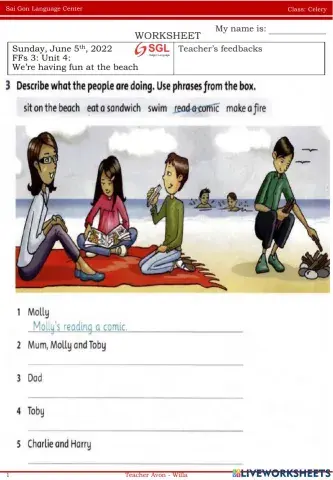 We are having fun at the beach!