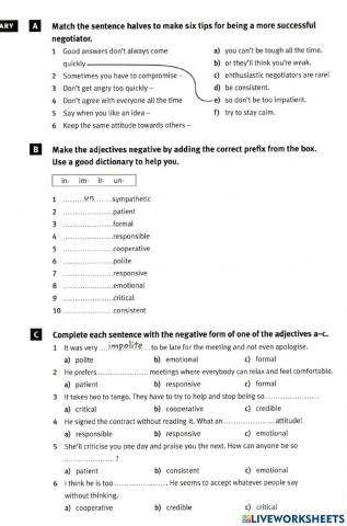 Conflict management qualities