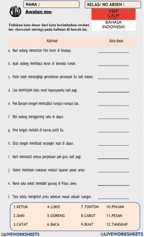Soal pretest bahasa indonesia