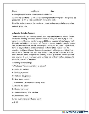 Assessment number one