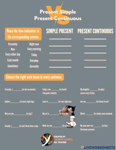 Present Simple vs Present Continuous