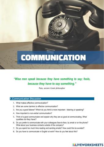 Business communication - lexis & speaking B1