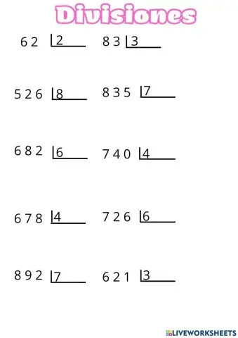Divisiones por una cifra