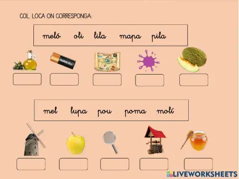 Paraules amb p,m i l