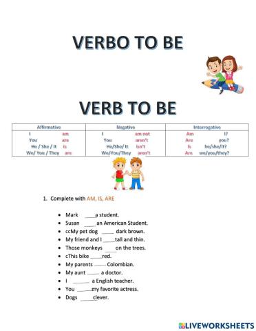 Verbo to be