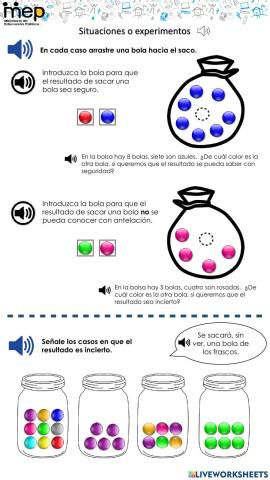 Situaciones o experimentos