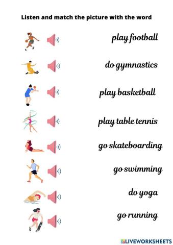Sports vocabulary
