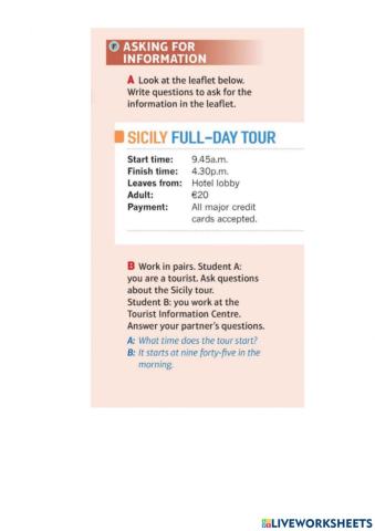 Asking for information