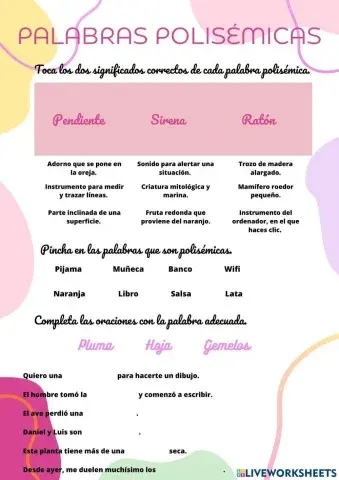 Palabras polisémicas