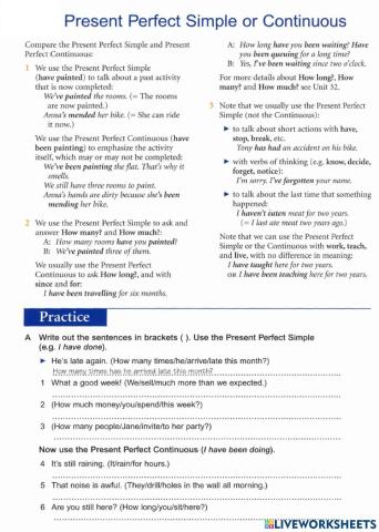 Basic Grammar-18 Present Perfect Simple or Continuous