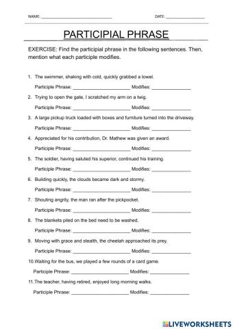 The Participial Phrase