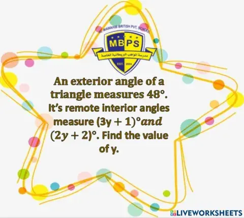 Exterior angle of triangle