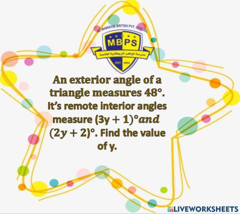 Exterior angle of triangle