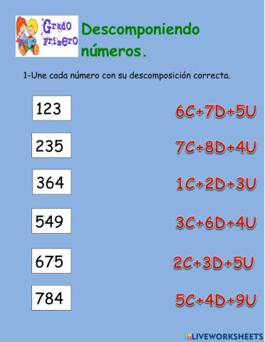 Descomposición de números.