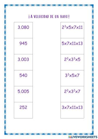 Descomposición factorial