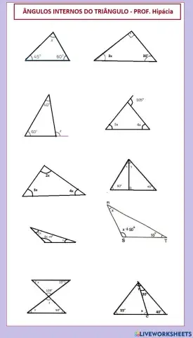 Ângulos internos do triângulo