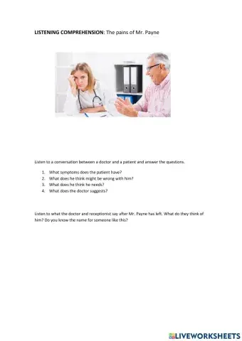 Listening comprehension Health