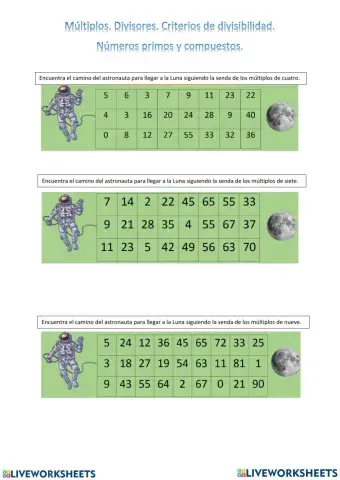 Múltiplos, divisores