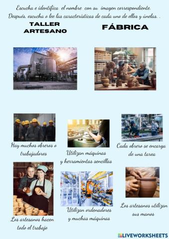 ¡Los trabajos! Parte 2:-Los trabajos en las fábricas y los talleres artesanos-