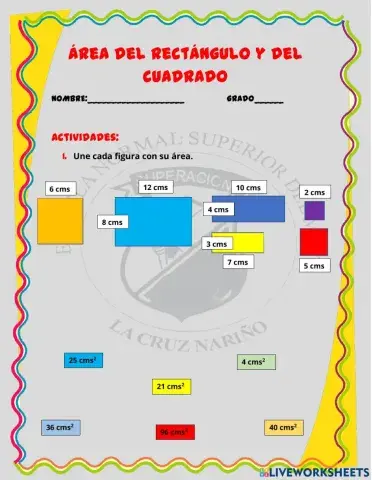 Área del Rectángulo y del Cuadrado