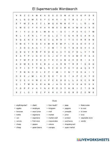 La comida (el supermercado)