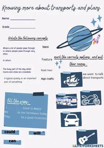 Knowing more about transports and plans