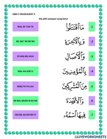 Iqra 5 mukasurat 2