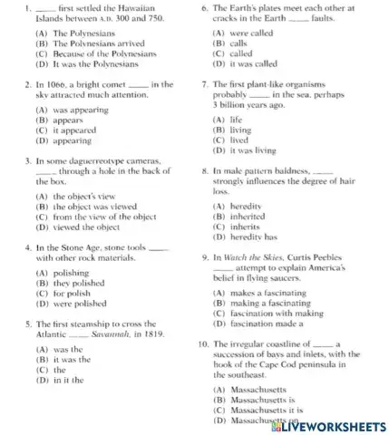 TOEFL Structure skill 1-4