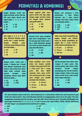 Tes Permutasi & Kombinasi