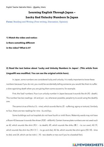 Learning English Through Japan –  Lucky And Unlucky Numbers In Japan