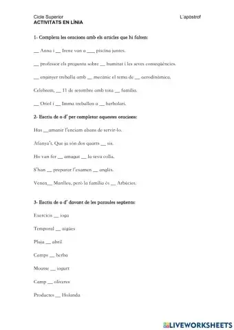 Apòstrof i contraccions