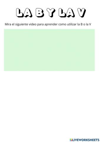 El uso de la B y la V