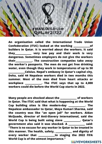 Qatar - modern slavery